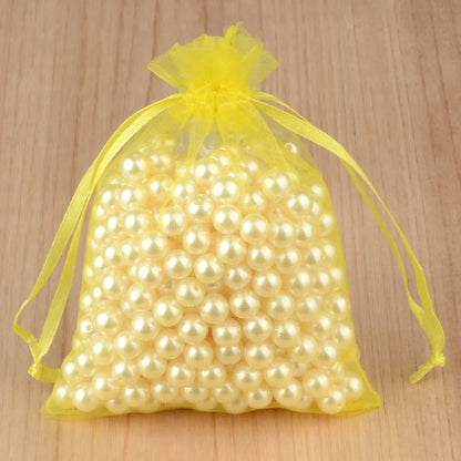 100pcs Organza Gift Bags – 7×9, 9×12, 10×15, 13×18cm Wedding & Jewelry Pouches