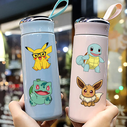 16-Sheet Pokémon Make-a-Face Puzzle Stickers - Pikachu & Charizard DIY Cartoon Matching Game for Kids