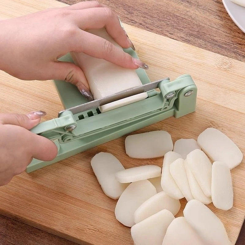 Stainless Steel Rice Cake Slicer - Mini Kitchen Tool for Quick Rice Cake Cutting