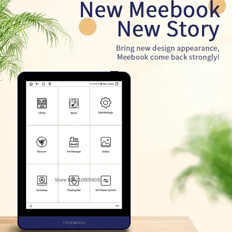 Meebook M6 6" E-Reader | 300PPI E-Ink Screen, Dual Color Frontlight, 3G & 32GB Android 11