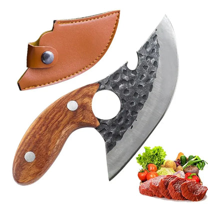 Multifunctional Meat Cleaver Knife | Forged Stainless Steel | Kitchen & BBQ Cooking Tool | Bone Cleaver