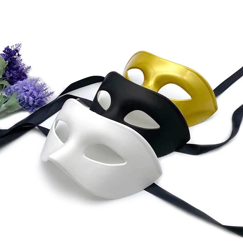 Couple Venetian Masquerade Masks — Half-Face Cosplay, Halloween, Carnival & Party Costume Masks for Men & Women