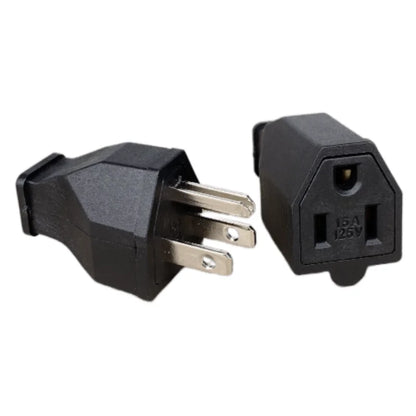 US 3-Pin Industrial AC Power Plug - 15A Rewireable Male Electrical Connector for Extension Cords and Outlets