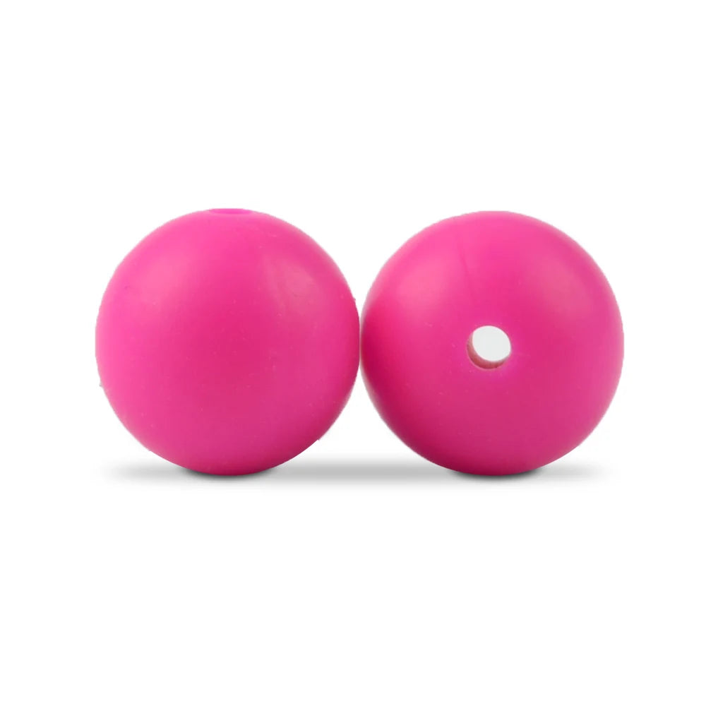 LOFCA Silicone Round Beads 20pcs - 9/12/15mm DIY Jewelry Making Beads for Bracelets, Keychains & Necklaces