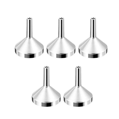 5Pcs Stainless Steel Mini Funnel Set - Kitchen Oil and Liquid Funnel with Detachable Filter, Wide Mouth for Canning Tools