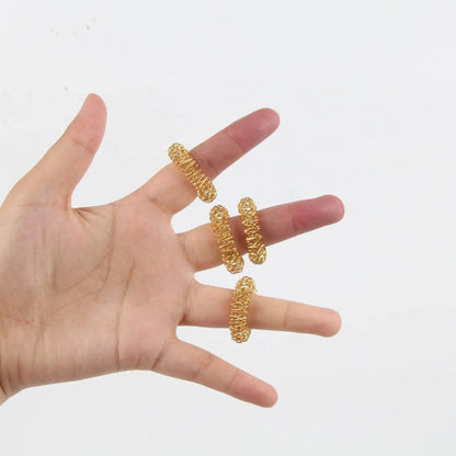 5–15pcs Spiky Acupressure Finger Rings – Sensory Stress Relief Massager Fidget Toys for Teens & Adults