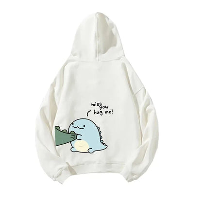 Dinosaur Graphic Couple Hoodie - Men’s Autumn Winter Harajuku Y2K Casual Sweatshirt