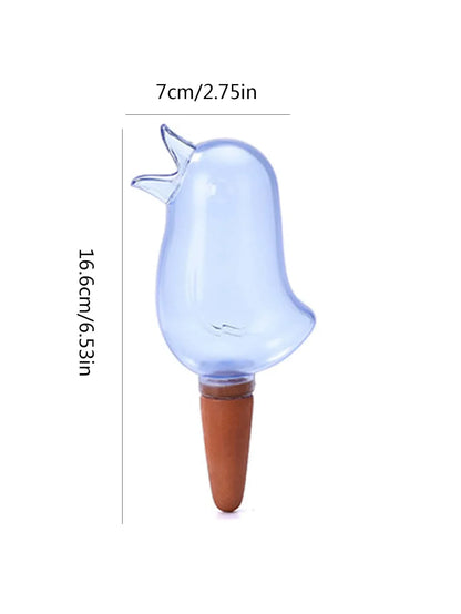 Automatic Flower Waterer – Self-Watering Bird-Shaped Hand-Blown Plastic Plant Watering Balloon for Home & Garden