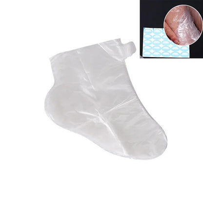 100PCS Transparent Disposable Foot Bags for Detox, Pedicure, & Foot Care - Prevent Infection & Chapped Skin, Bath Wipes