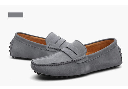 Men's High-Quality Leather Loafers – Casual Moccasins Slip-On Flats, Fashion Driving Shoes, Size 38-49