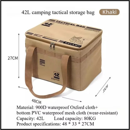 42L Large Outdoor Camping & Picnic Storage Box – Tactical Gear, Cookware & Equipment Organizer