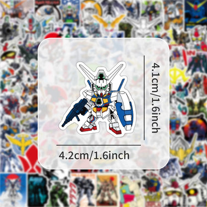 105-Piece Mobile Suit Gundam Stickers - Waterproof Cartoon Graffiti Decals for Laptops, Phones, Water Bottles and Guitars