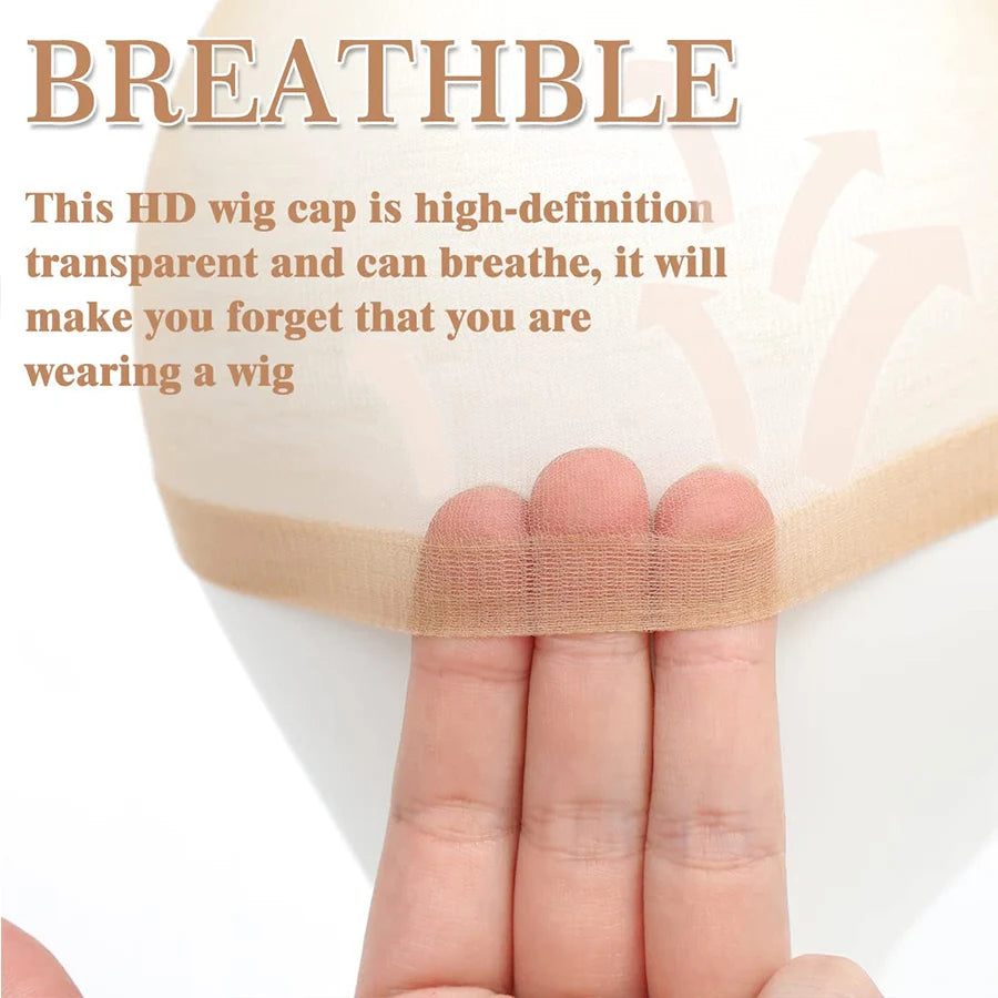 20-100PCS HD Wig Caps for Women – Thin Invisible Stocking Caps for Wigs, Breathable and Stretchable Wig Caps