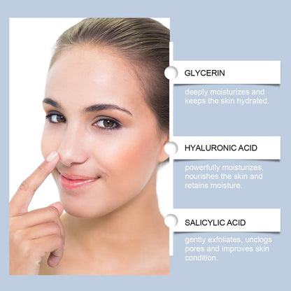 Salicylic Acid Nose Pore Strips - Hydrocolloid Blackhead & Pimple Removal Patches for Oil Control and Refined Pores