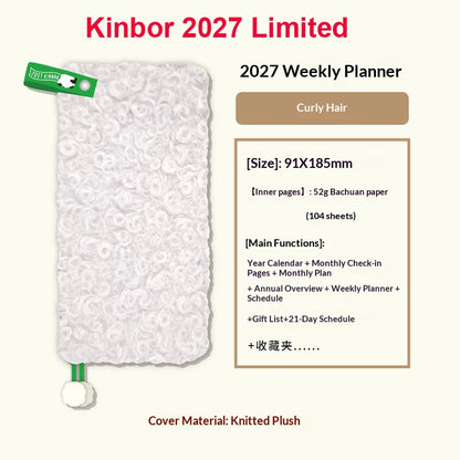 Kinbor Undated Weekly Planner - Illustrated Hardcover To-Do List Notebook