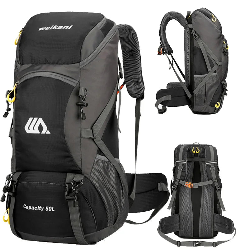 50L Travel Backpack for Men — Large Waterproof Hiking, Camping & Mountaineering Rucksack, Outdoor Sports Luggage Bag
