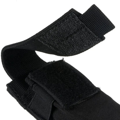 Tactical MOLLE Magazine Pouch - Single Mag Holder with Flashlight & Knife Storage