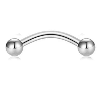 Crystal Curved Barbell Piercing Earrings – Daith, Helix, Tragus & Cartilage Body Jewelry Stud Ring