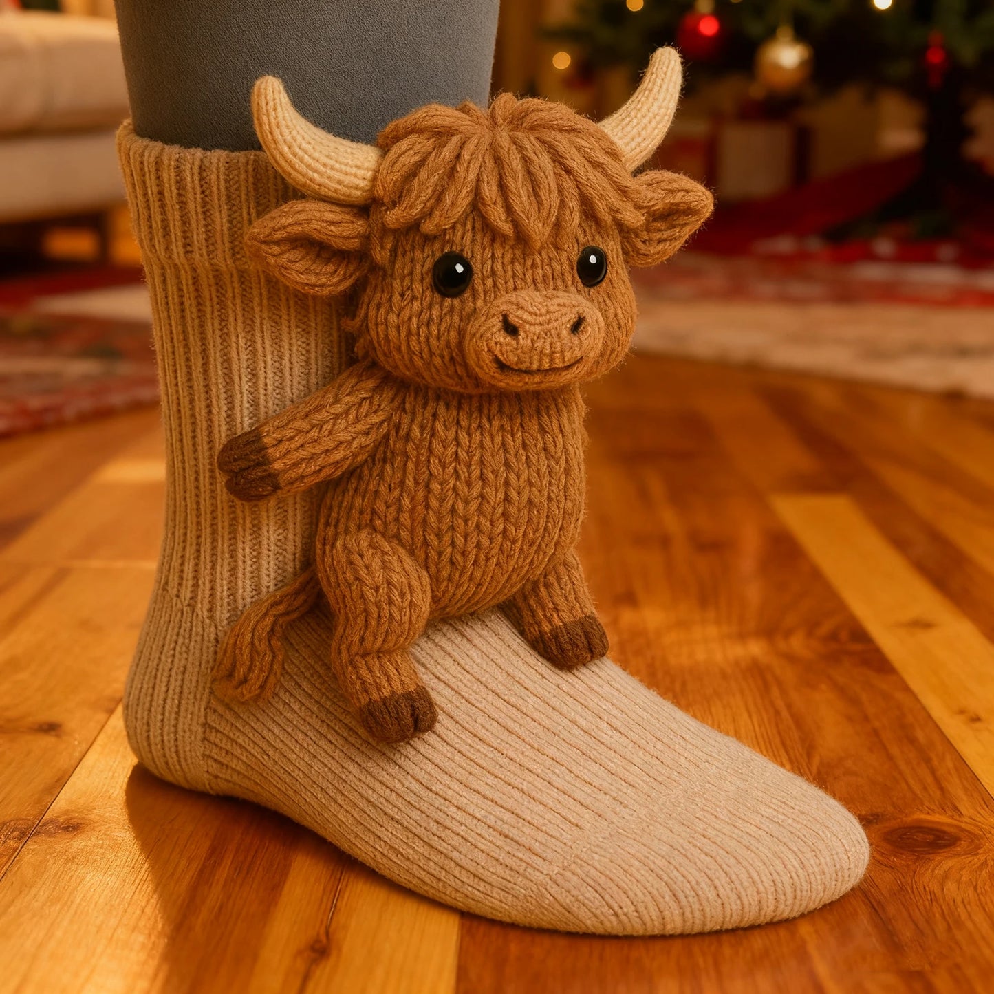 3D Knitted Animal Hug Socks - Cute Cozy Koala, Panda, Cat & Sloth Novelty Socks for Women