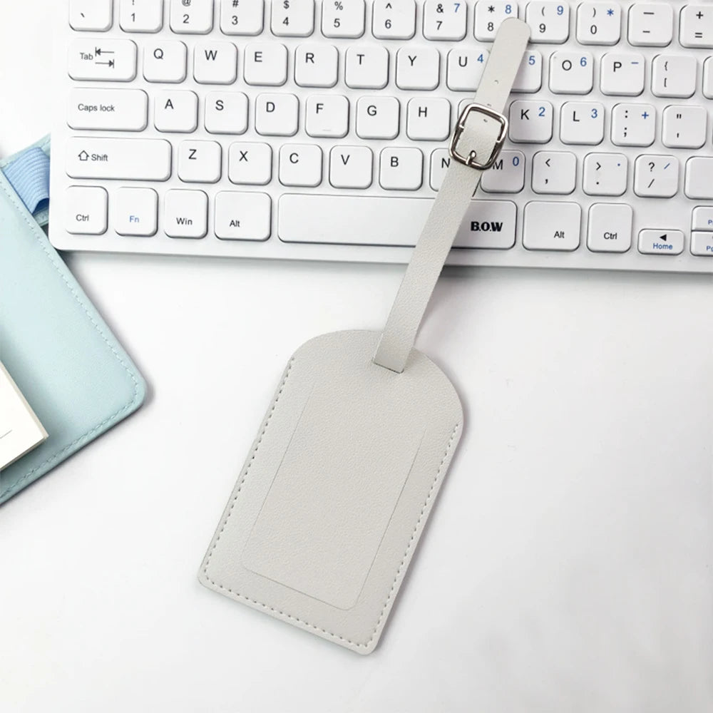 Custom Initial Luggage Tag – Personalized Name & Letter Tags for Men & Women, PU Travel Suitcase Label, Engraved Logo Airplane Accessories