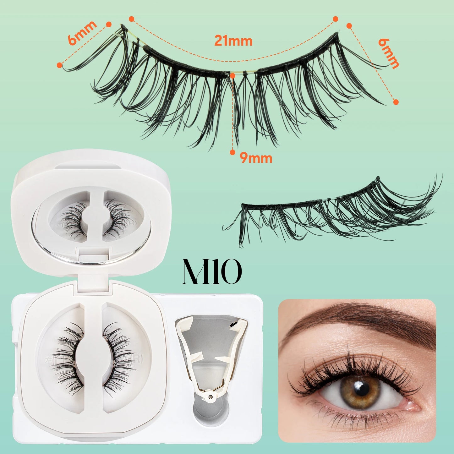 VYRILA Soft Magnetic Eyelashes Reusable No Glue 3D Natural Look Magnetic Lashes Kit Easy Apply Eye Makeup