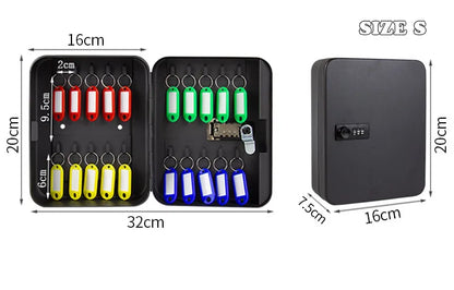 Password Key Lock Box — Multi-Key Safe Organizer for Home, Office, Car, and Factory Use