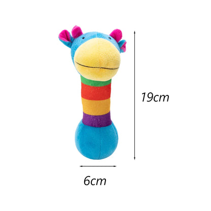 Plush Squeaky Dog Chew Toy - Interactive Teeth Cleaning Toy for Small & Medium Dogs