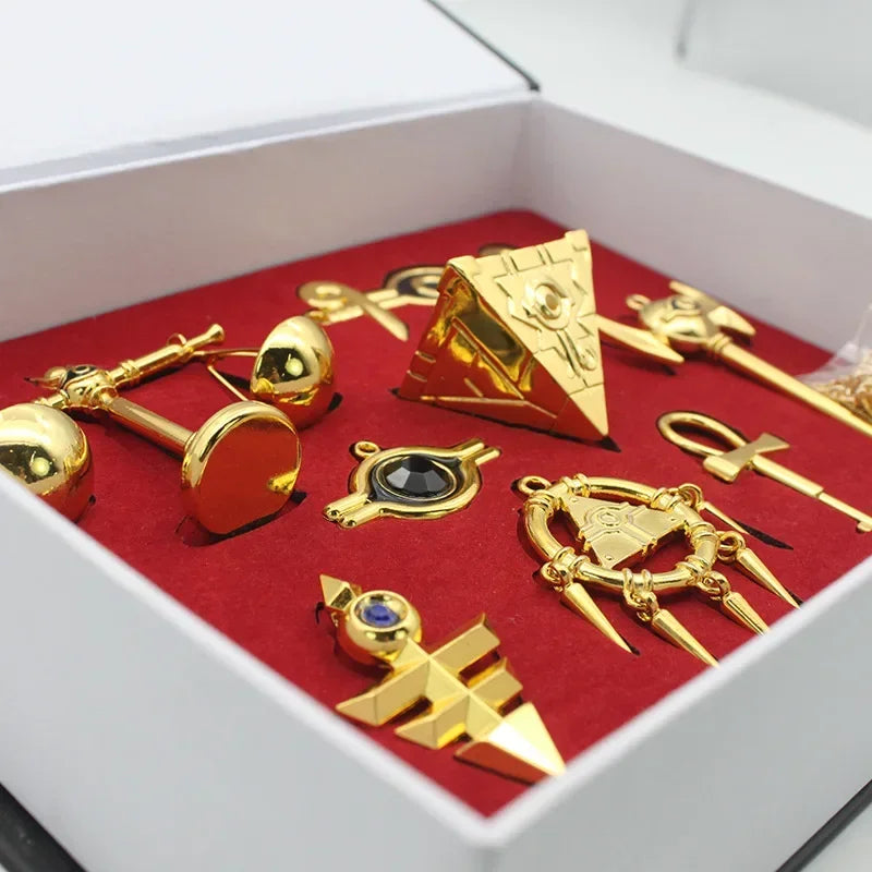 Yu-Gi-Oh! Millennium Treasure Necklace - Muto Yugi Golden Cosplay Key Collectible Gift Set