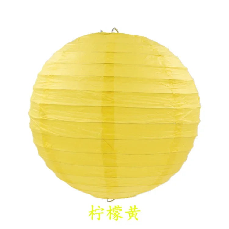 Round Paper Lanterns for Birthday Wedding Party Decor, DIY Hanging Lampion Balls, 4/6/8/10/12/14/16 Inch Craft Supplies