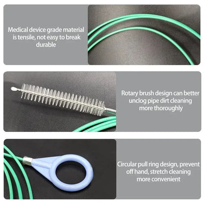 3m/5m Car Drain Cleaning Brush – Sunroof & Drain Hole Auto Pipe Cleaner Tool