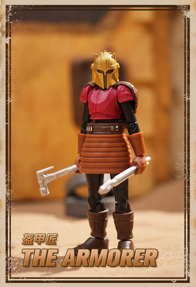 BLOKEES GV01 Star Wars Mandalorian Action Figure – Mando Djarin, Grogu, Boba Fett & Stormtrooper Collectible Toy Gift