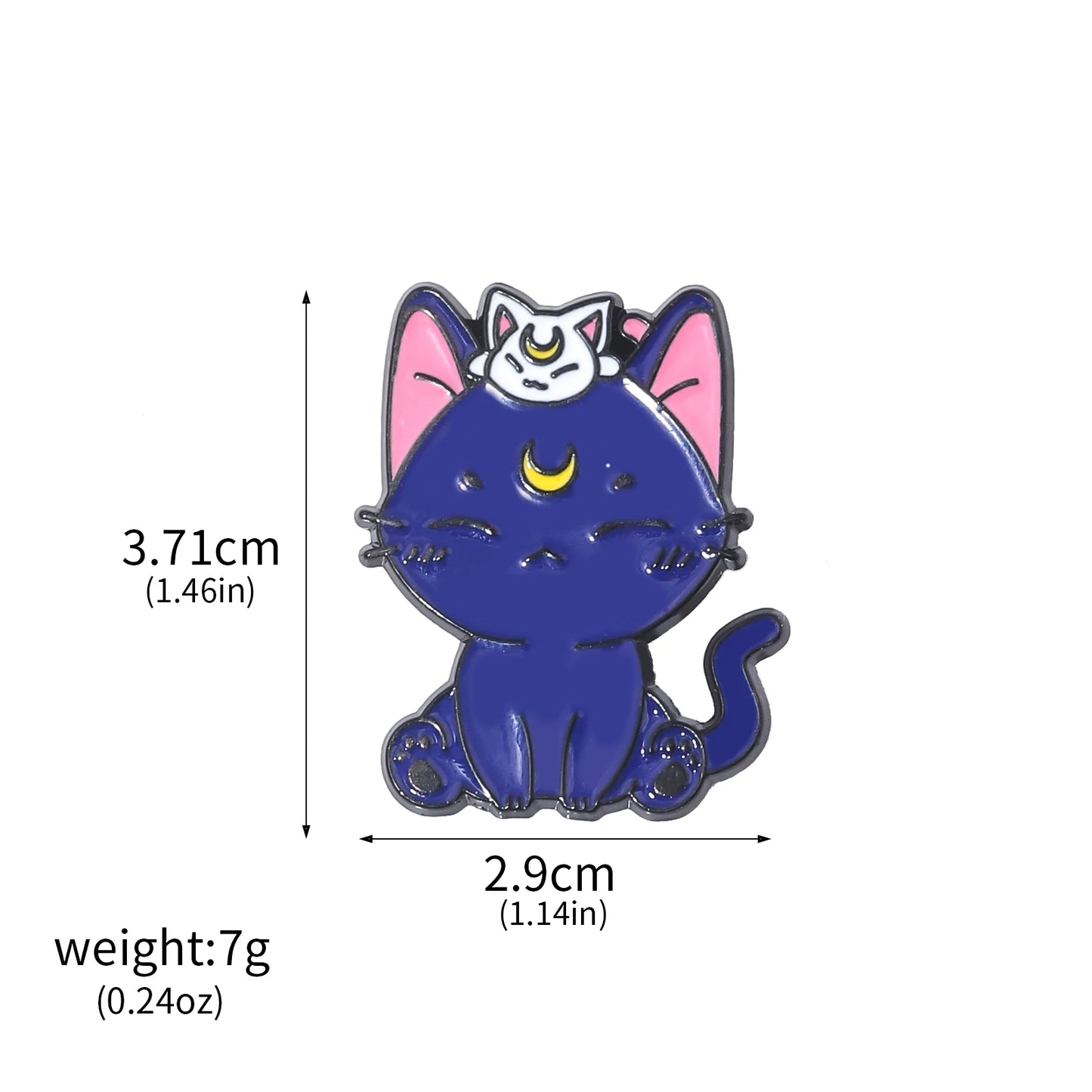 6PCS Anime Star & Moon Metal Keychains — Sailor Moon Tsukino Usagi & Luna Cat Cosplay Props, Pendant Jewelry Ornament