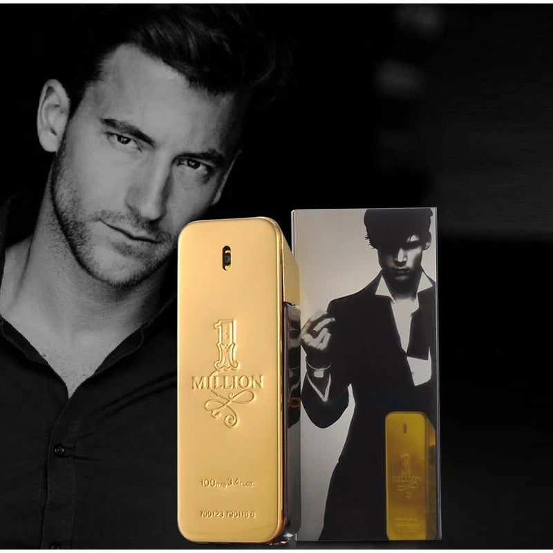 Hot Million Gold Perfume for Men & Women, Seductive Leather Notes, 100ml Valentine's Day Gift