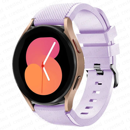 20mm/22mm Silicone Watch Strap for Samsung Galaxy Watches - Replacement Bracelet for Galaxy Watch 4, 5, 5 Pro, 6 Classic, 46mm, Watch 3, Active 2, S3 & S2