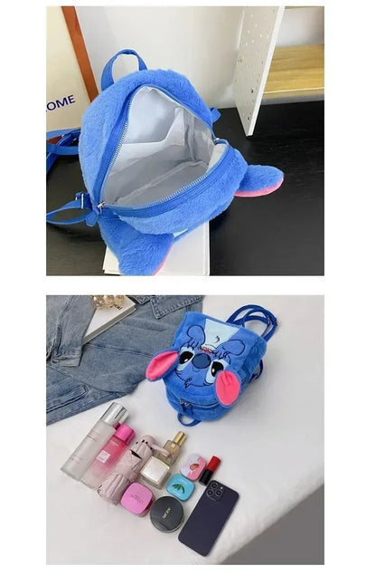 Disney Stitch Plush Backpack – Large-Capacity Cartoon School Bag for Kids & Kindergarten Gift