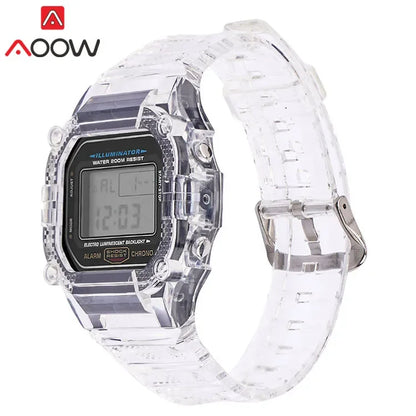 Transparent TPU Resin Watch Band and Bezel Kit for Casio G-SHOCK DW-5600 GW-M5610 GLS-5600 - Protective Replacement Strap and Case Set