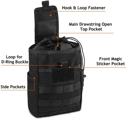 Foldable Molle Dump Pouch – Ammo Magazine Waist Pack, Hunting & EDC Utility Bag