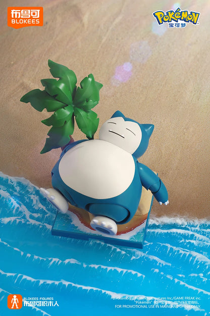 Original Blokees Pokemon Action Figures – Snorlax, Lucario, Cinderace & Scyther Anime Toys Gift