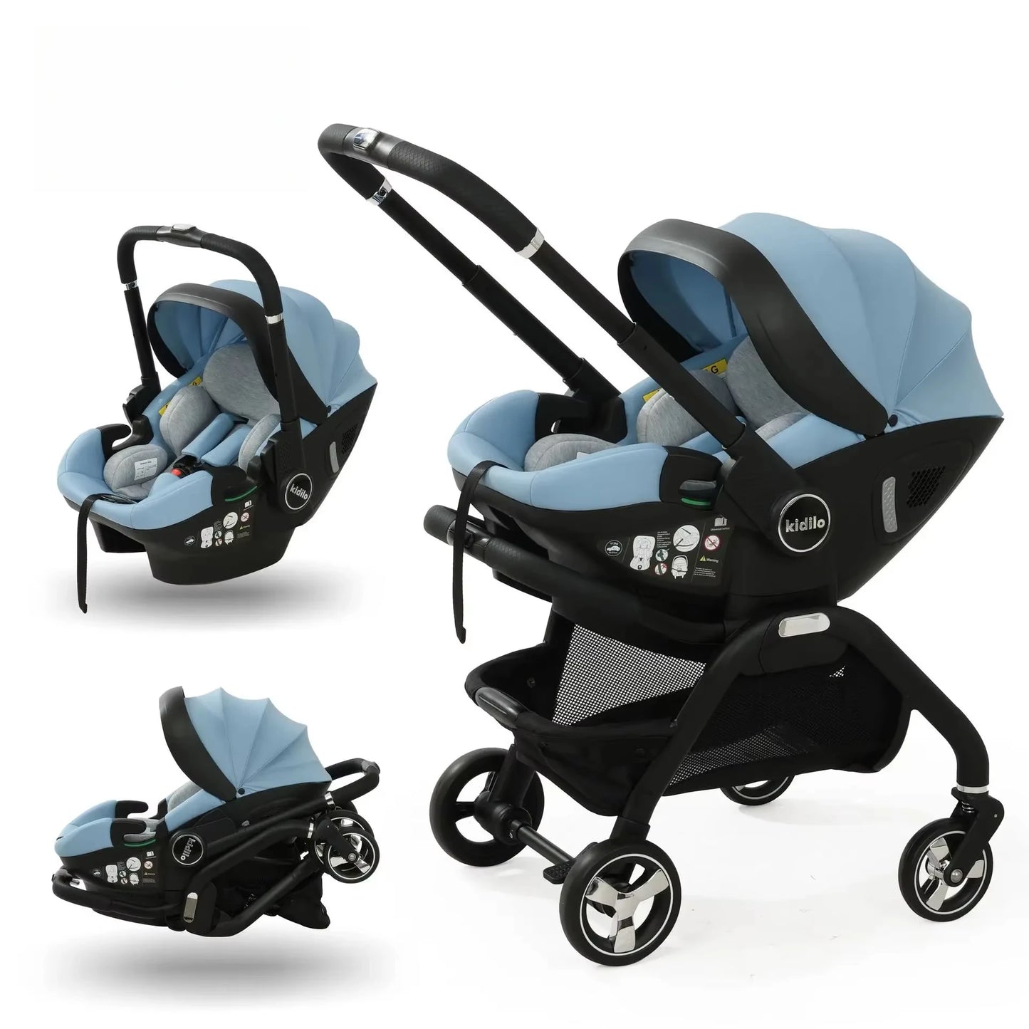 Multi-Functional Newborn Baby Stroller — Portable 4-in-1 Sleeping Basket, Safety Seat & Travel Cart
