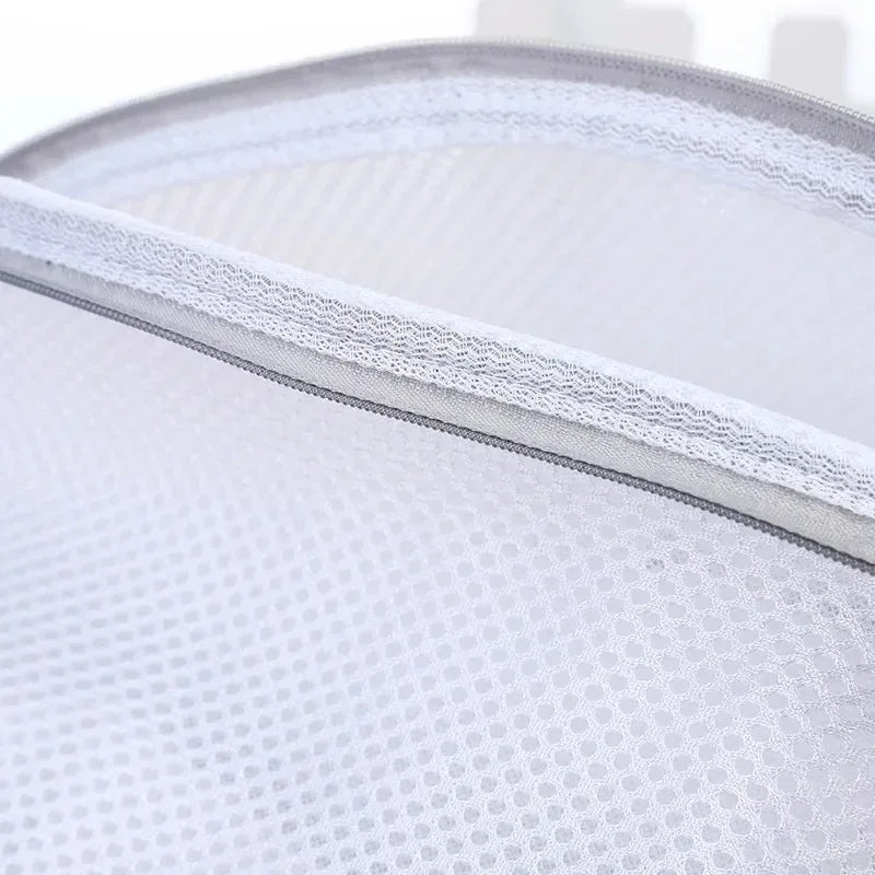 Mesh Laundry Bag for Shoes – Zippered Washing Machine Shoe Storage, Protective Clothes Organizer Box