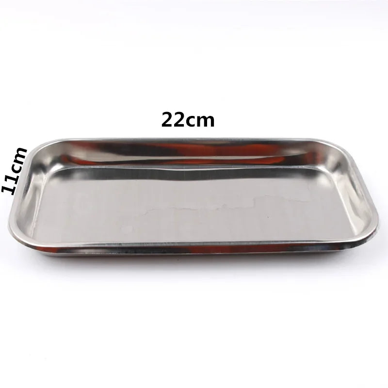 Stainless Steel Cosmetic & Tattoo Storage Tray – Surgical, Dental & Fake Nail Tool Organizer