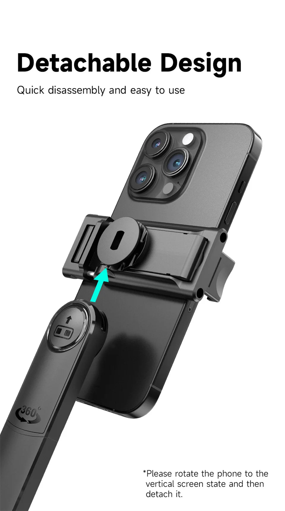 C17 360° Auto-Rotation Monopod – AI Tracking Tripod with Bluetooth Shutter, Fill Light & Wireless Selfie Stick for Phones