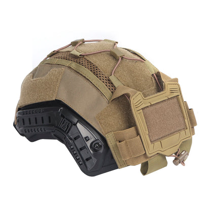 Tactical Helmet Cover Set – Hybrid Mesh Cover for Maritime, Bump & Ballistic Helmets with NVG Battery Pouch for Hunting
