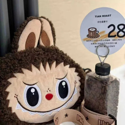 Labubu City Park Limited Edition Crossbody Bag – Plush Mobile Wallet & Card Holder, Cute Cartoon Shoulder Handbag for Ladies, Girl Gift