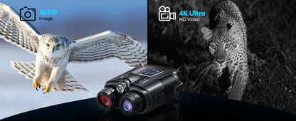 USB Rechargeable 4K Night Vision Binoculars — 600m Range, 8X Digital Zoom HD for Hunting, Camping & Boating