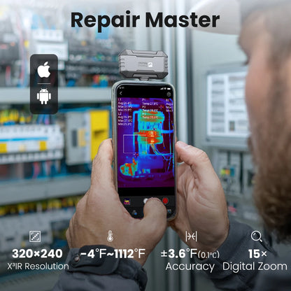 P1 Thermal Imager - USB-C 320×240 X³IR Infrared Camera for iPhone & Android, 25Hz, 600°C Temperature Range for Inspection