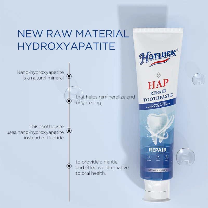 Hotluck Fluoride-Free Nano Hydroxyapatite Toothpaste – Sensitive Relief, Whitening, SLS-Free, Natural Peppermint