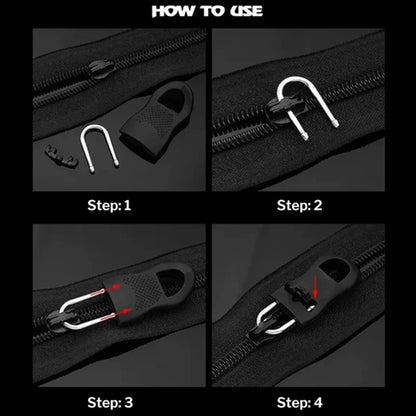 10Pcs Tool-Free Replacement Zipper Heads - Removable Pullers for Luggage, Schoolbags, Clothing, Easy Fix for Broken Zippers