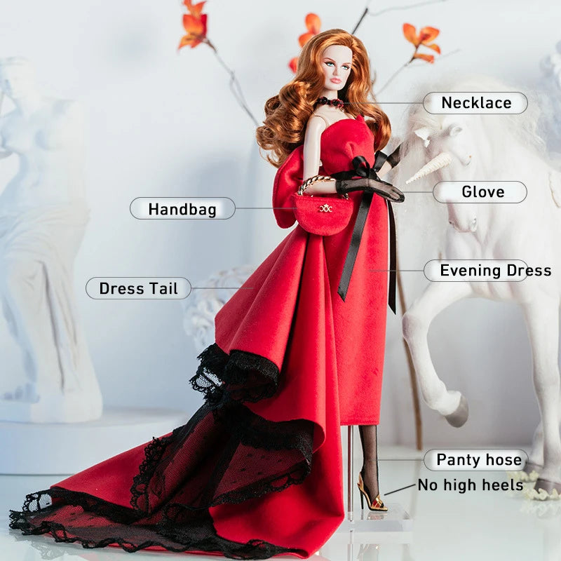 32cm Supermodel Doll Clothes Set — Fashion Evening Dress & Accessories for DIY Toys & Collector Gift