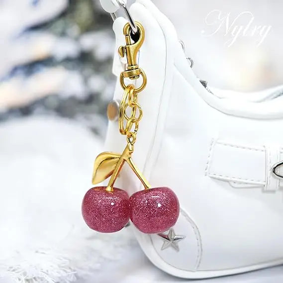Cute Cherry Keychain Purse Charm – Bag Accessory for Handbags & Gifts for Women
